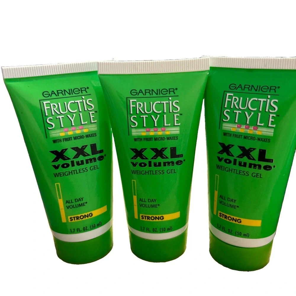 Garnier Fructis Style XXL Volume Weightless Gel Strong 1.7 Fl Oz LOT OF THREE